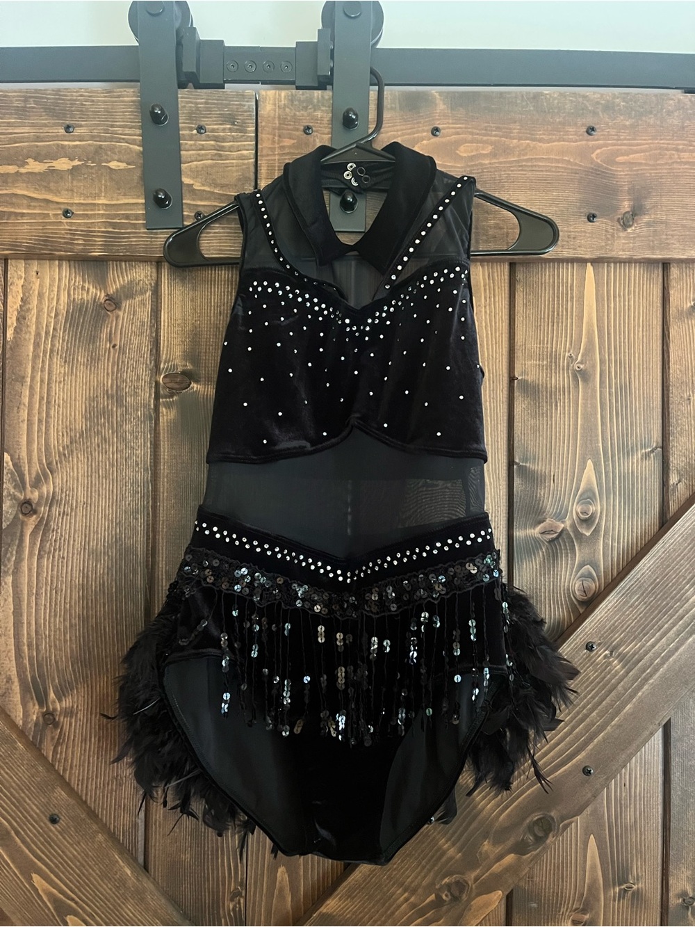 Weissman  Kids Black Sequin Fringe Dance Costume - Brand: